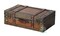 Wooden Vintage Luggage Trunks - Antique Carry-on Suitcase Storage Box with Hinged Lids, Old-Fashioned Decorative Box